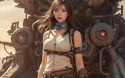 今日美圖：機(jī)甲風(fēng)少女戰(zhàn)士NX7亮相！全息櫻花下的賽博薔薇覺(jué)醒