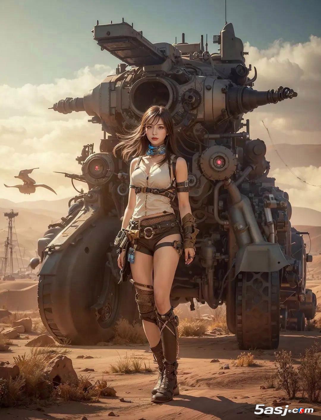 今日美圖：機甲風少女戰(zhàn)士NX7亮相！全息櫻花下的賽博薔薇覺醒